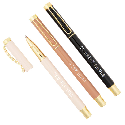 Sweet Water Decor - Motivational Metal Pen Set - Home Decor & Gifts