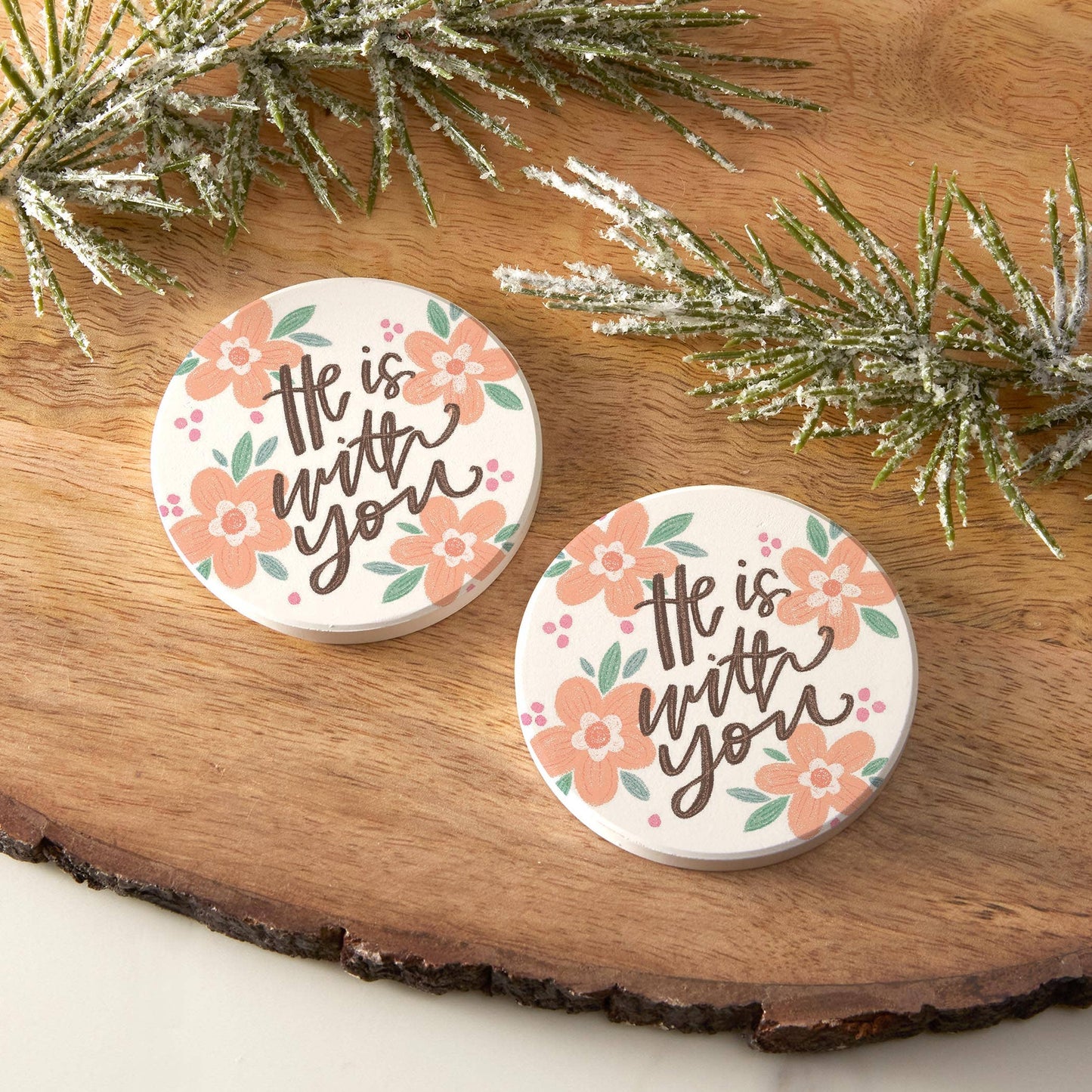 Clairmont & Co - Car Coaster 2-Pack Kalia Lane-He Is With You