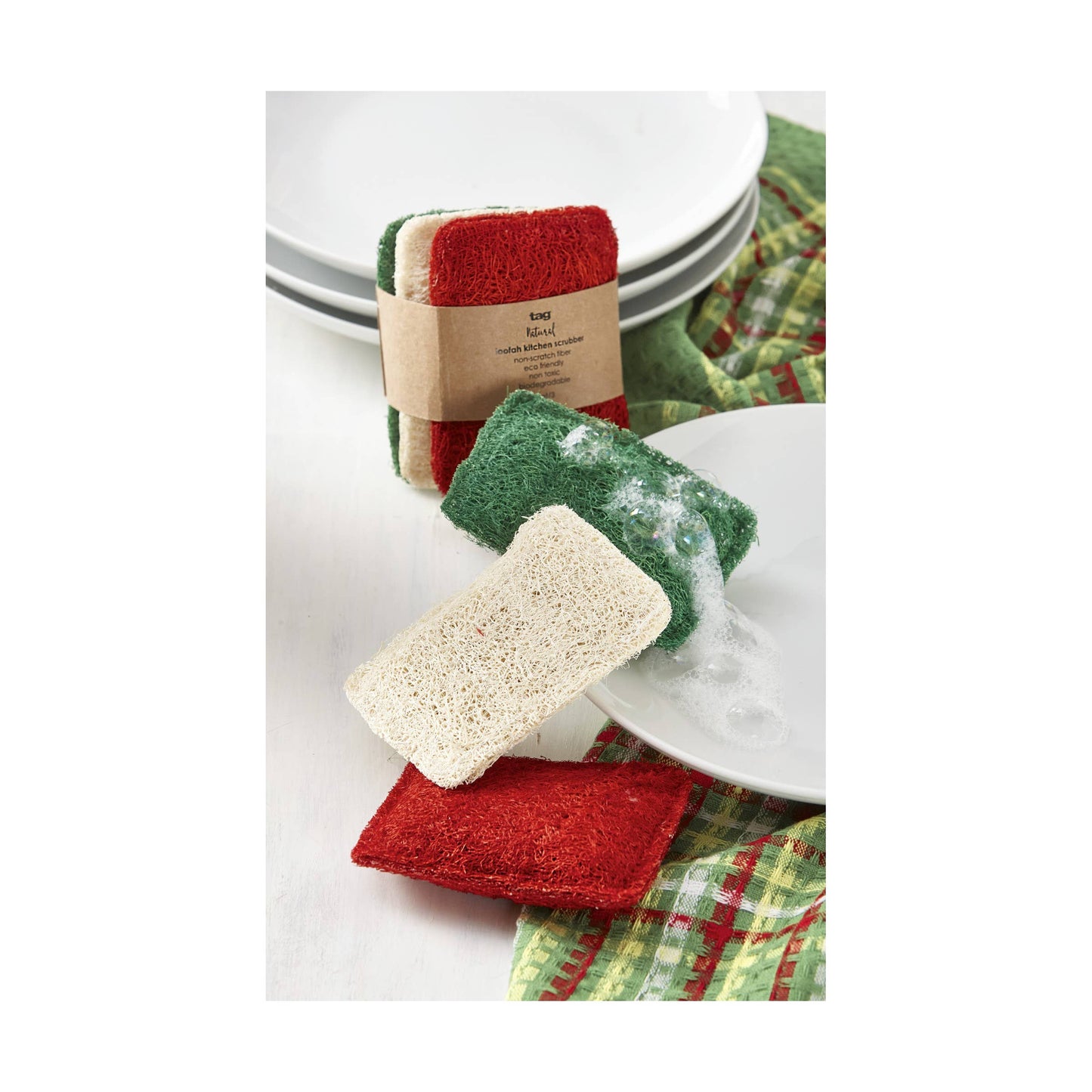 tag - Loofah Kitchen Scrubber Set of 3 - Multi Primary