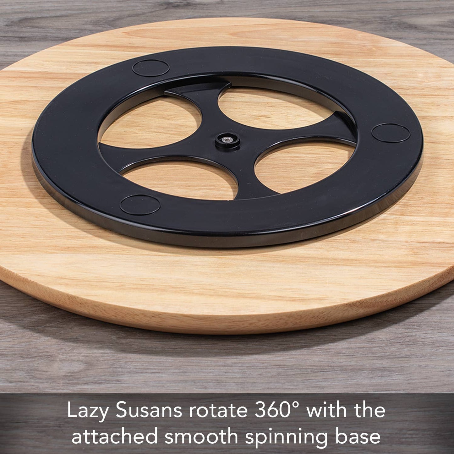 CounterArt/Highland Home/Thirstystone - "Home Sweet Home" Rubber Wood Lazy Susan Turntable 14"