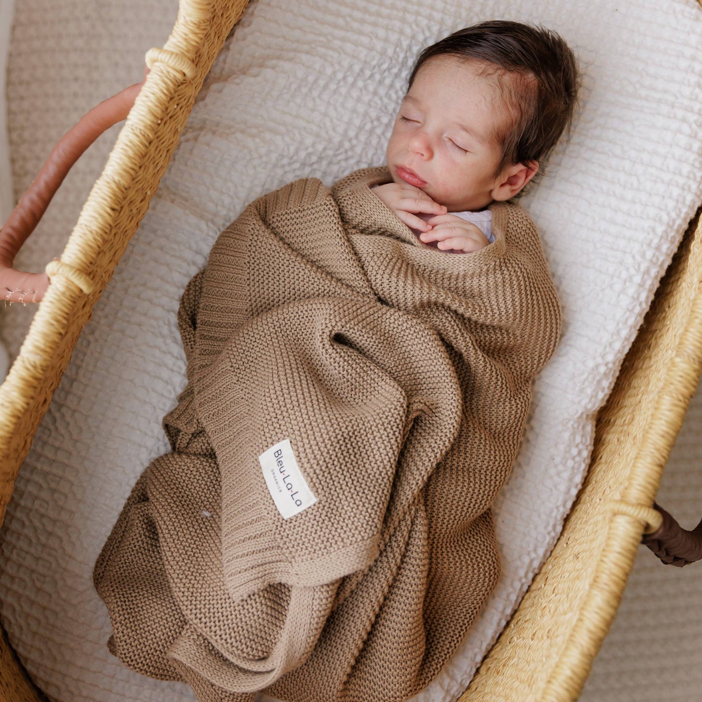 Bleu La La - 100% Organic Luxury Cotton Swaddle Receiving Baby Blanket