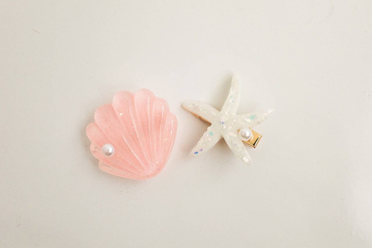 Cheeky Plum - Hair Clip Set - Under the Sea - Pink