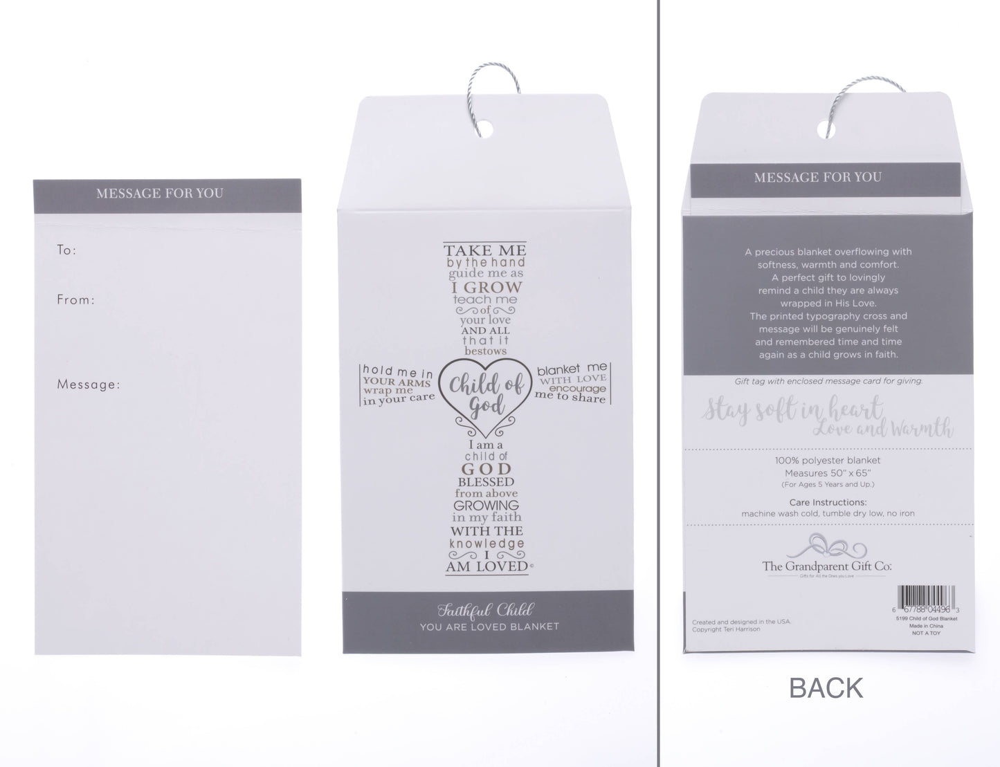 Child of God Blanket: Christian Gift for Child or Teen 5199