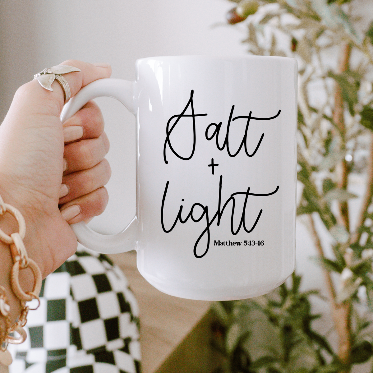 Mug and Mini - Salt + light, Christian mug, Christian gift, Scripture mug