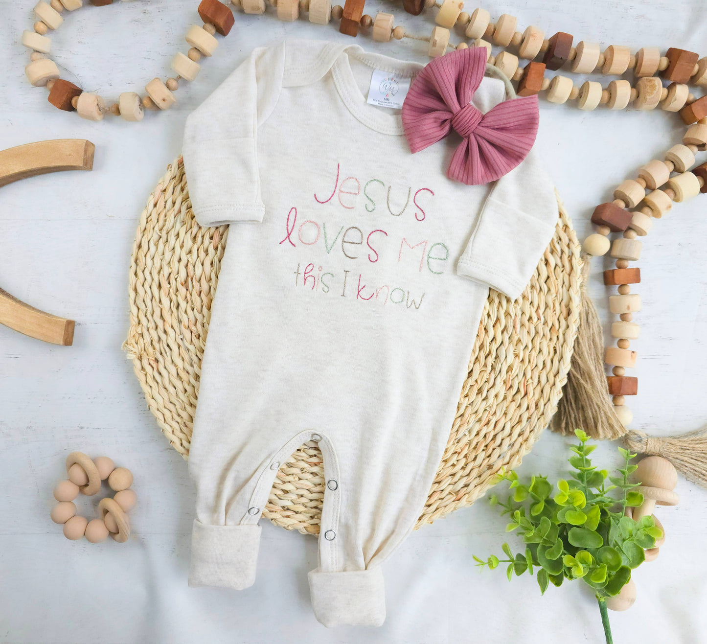 Wonderfully Made - Baby Romper | Baby Girl Outfit - Jesus Loves Me