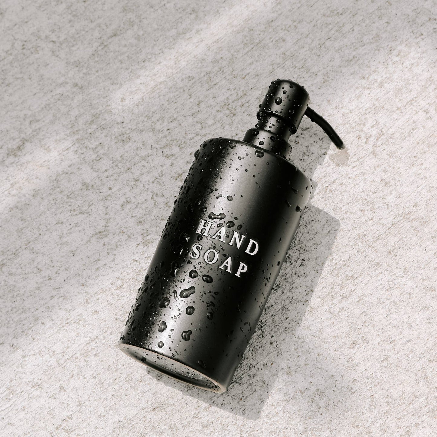 Sweet Water Decor - 15oz Black Stoneware Hand Soap Dispenser- Home Decor & Gifts