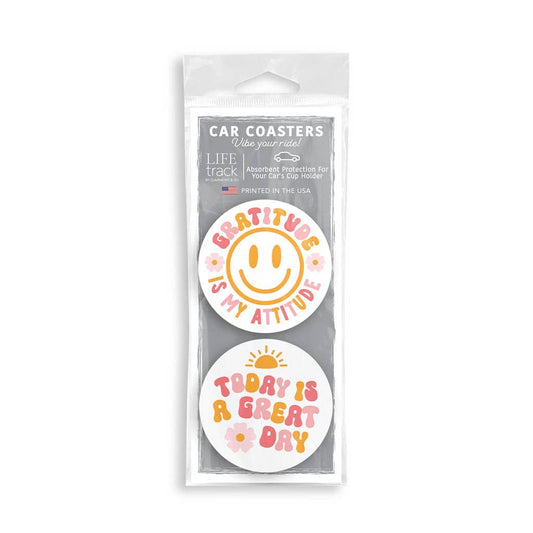 Clairmont & Co - Car Coaster Pack, Teenage Girl Gift, Happy, Bright and Fun