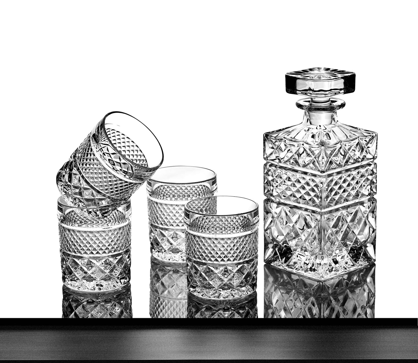 ROCKS Whiskey Chilling Stones - Whiskey Decanter With Glasses & Chilling Stones Gift Set