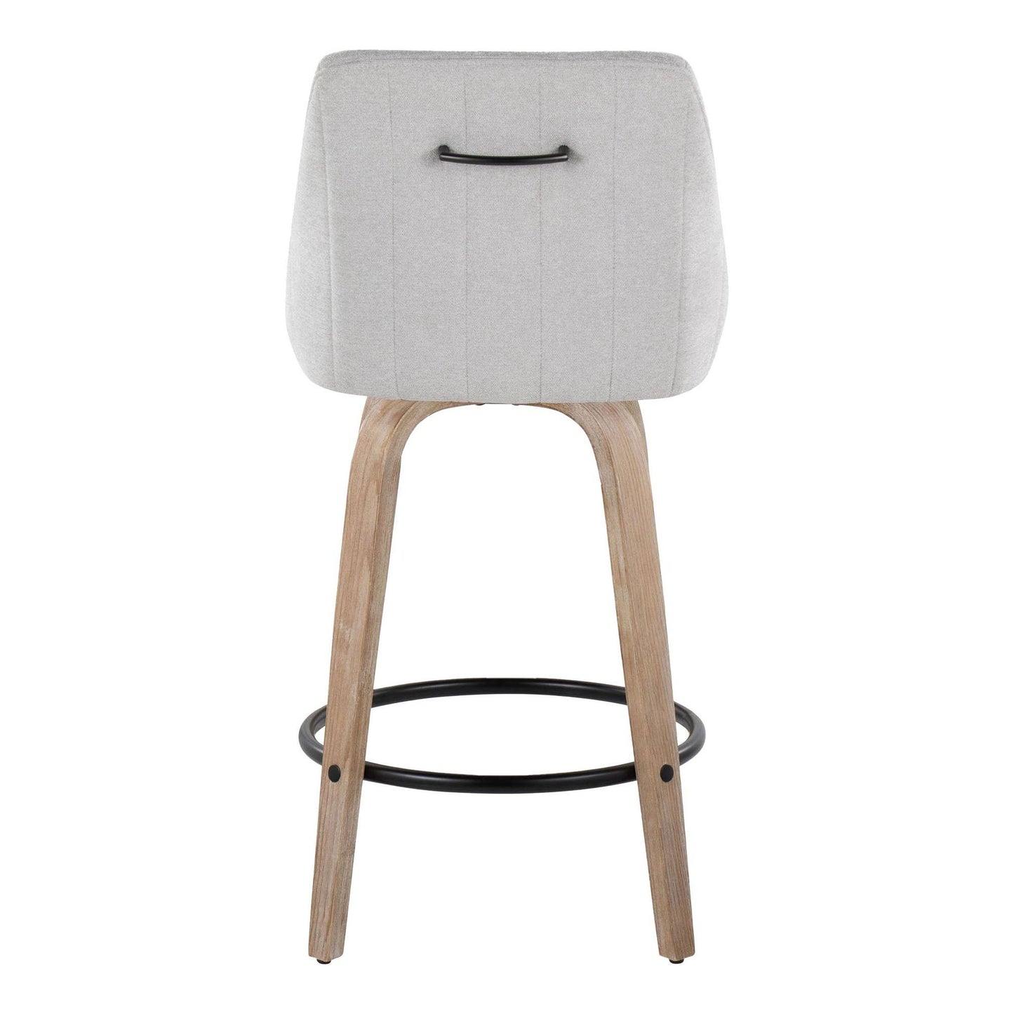 LumiSource and Grandview Gallery - Hannah 26" Fixed-Height Counter Stool WW - Set of 2