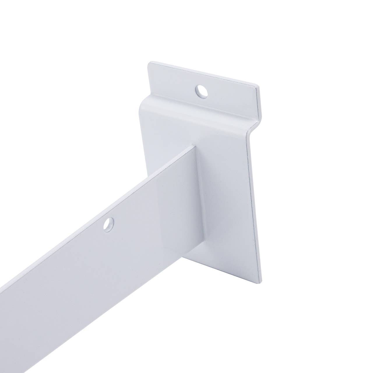 Store Supply Warehouse - 12"L White Shelf Bracket For Slatwall