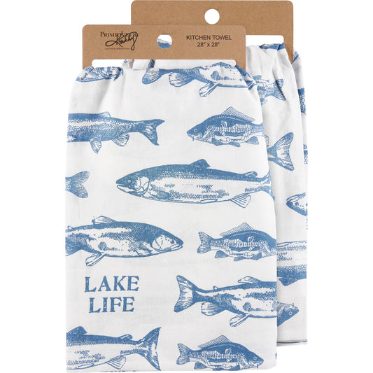 Primitives by Kathy - Lake Life Fish Towel