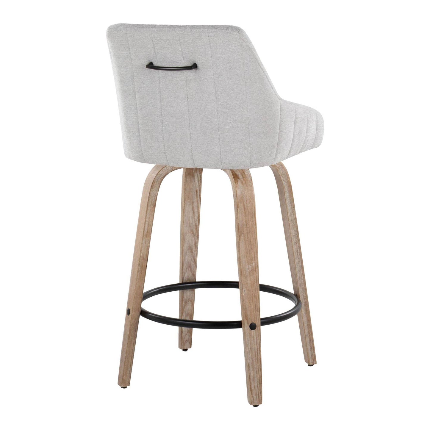 LumiSource and Grandview Gallery - Hannah 26" Fixed-Height Counter Stool WW - Set of 2