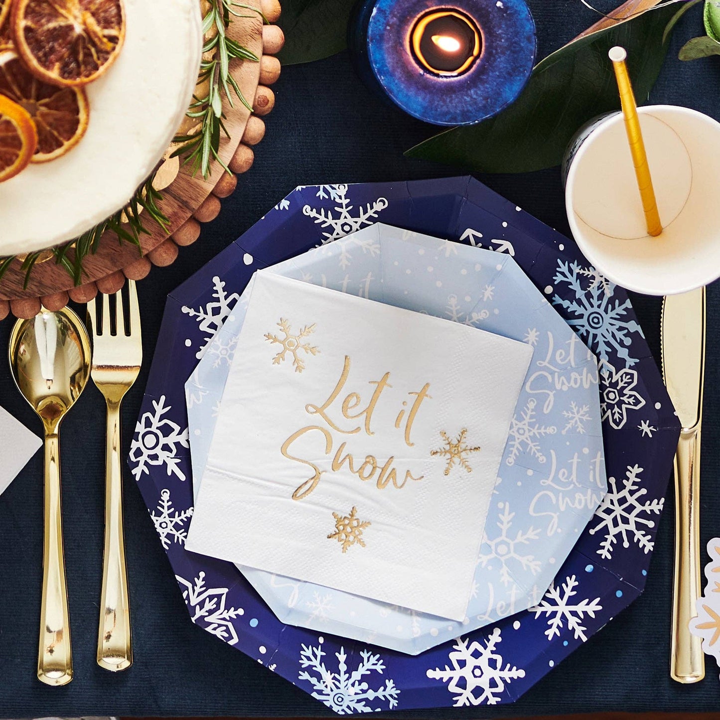 Coterie Party Supplies - Let It Snow Cocktail Napkins (25 per pack)