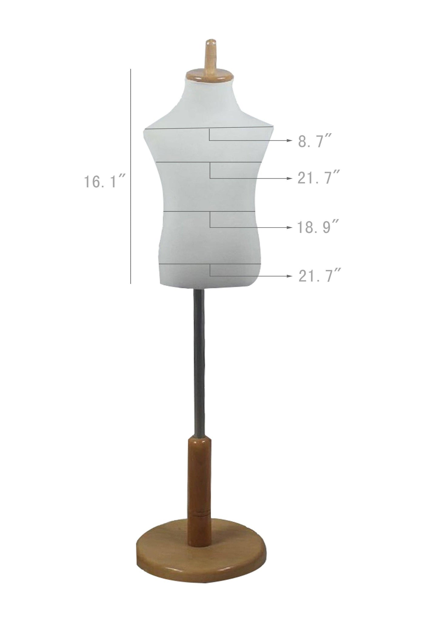 FIXTUREDISPLAYS - FixtureDisplays Infant Mannequin Display 2T-4T Bust 19" Waist 19" Hip 21" Torso Height 18" 13790