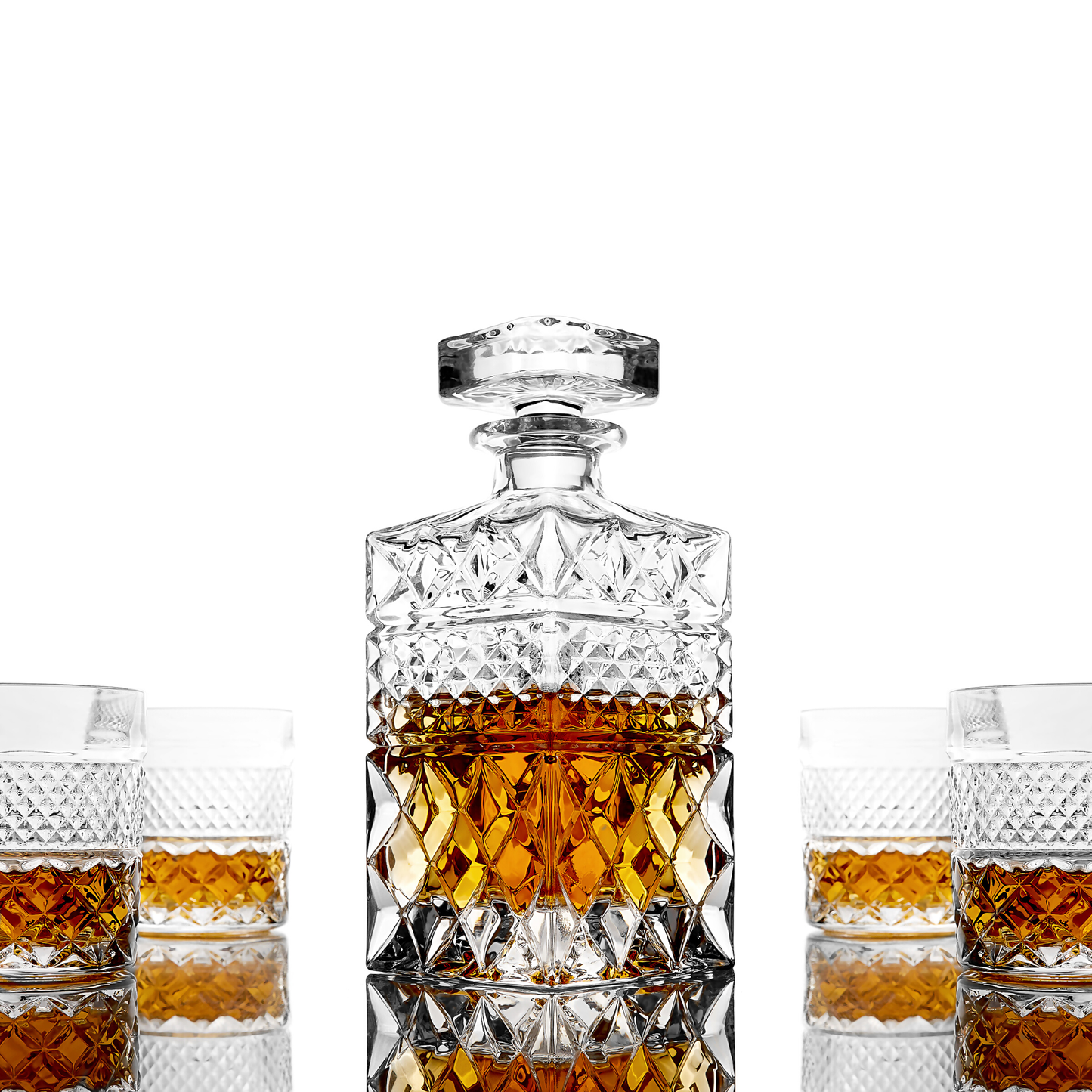 ROCKS Whiskey Chilling Stones - Whiskey Decanter With Glasses & Chilling Stones Gift Set