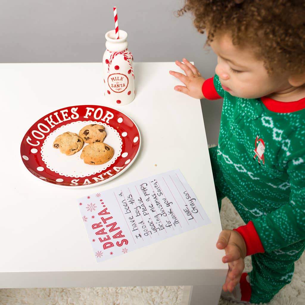 Pearhead - Christmas Santa's Milk & Cookie Set