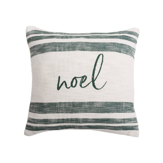 carol & frank - Christmas Morgan Noel Green Throw Pillow