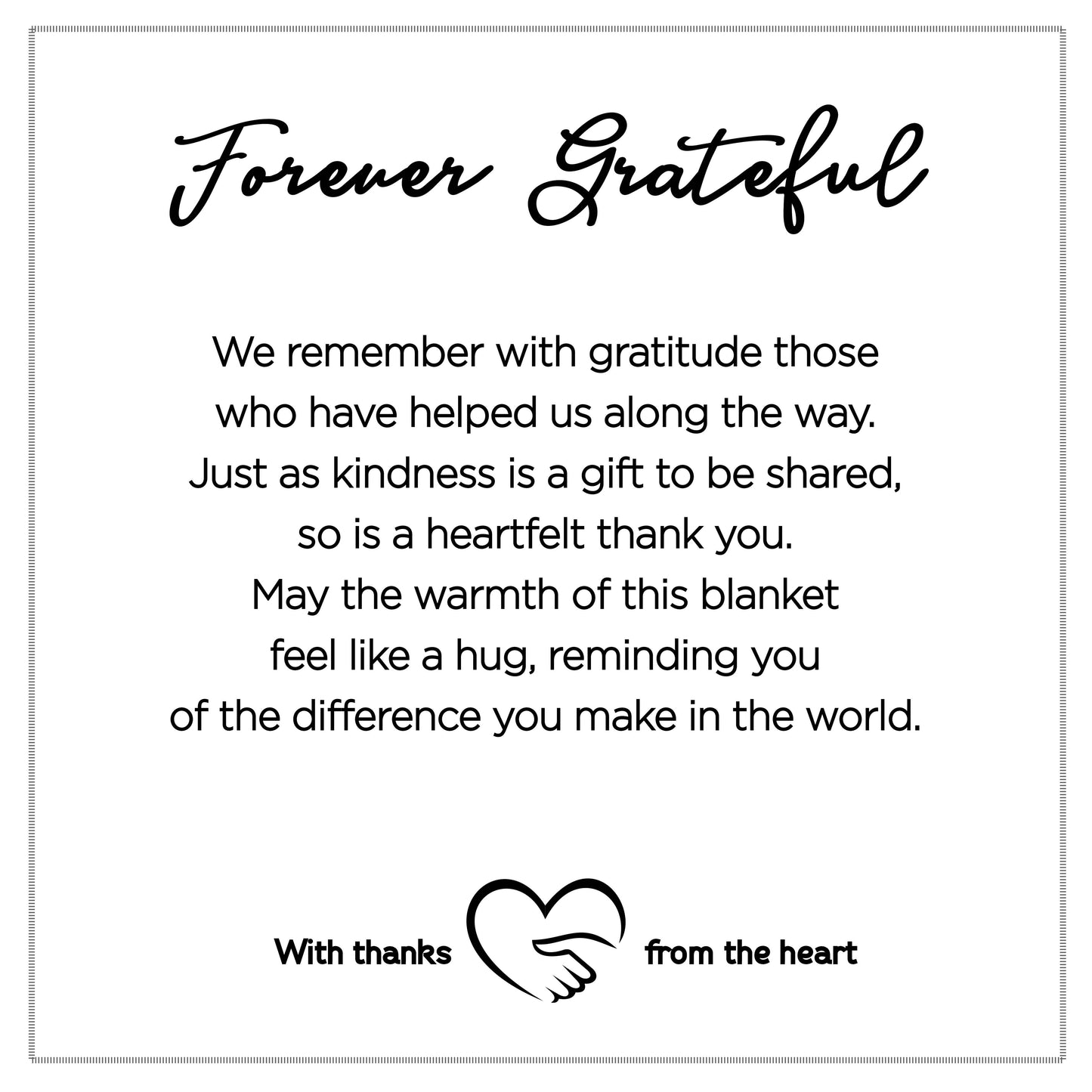Softly Said Blanket: Forever Grateful Thank You Gift 8028