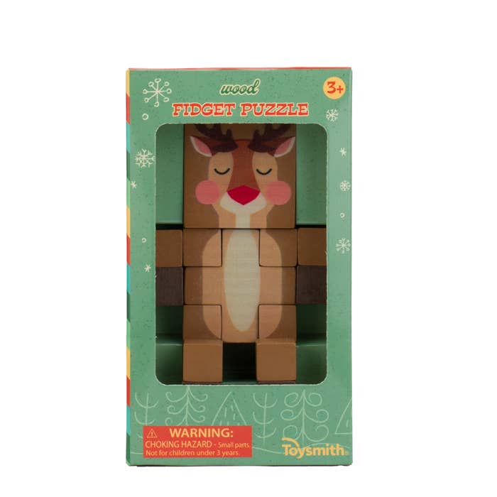 Toysmith - Holiday Wood Fidget Puzzle