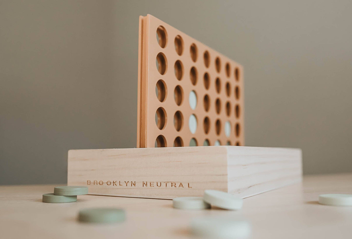 Brooklyn Neutral - Wooden Four in a Row