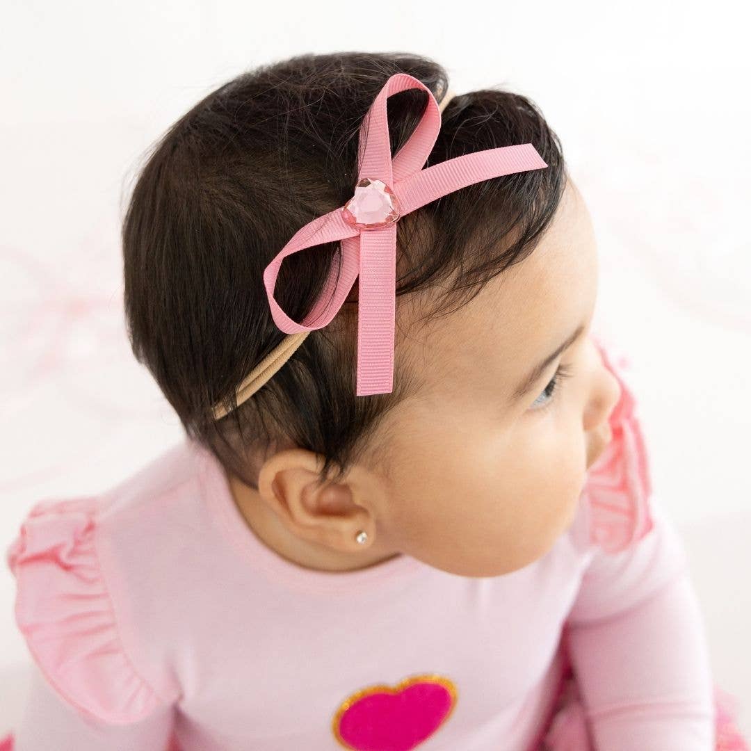 Sweet Wink - Dainty Heart Bow Valentine's Day Baby Headband