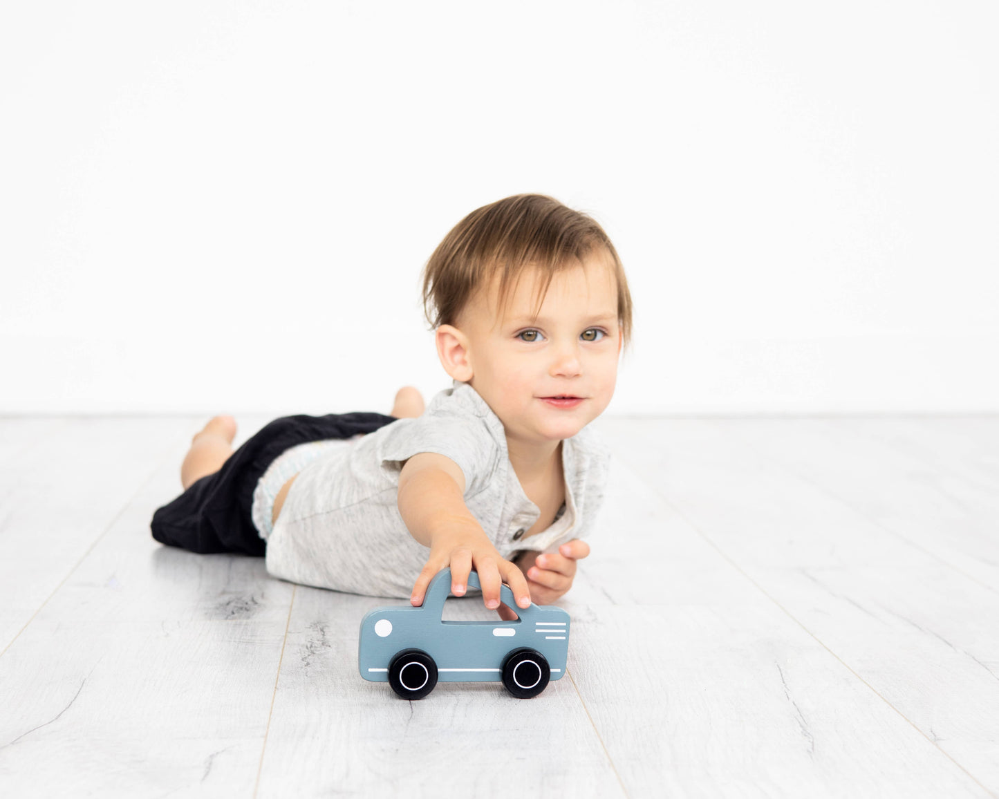 Pearhead - Wooden Toy Car, Baby & Toddler Toy Nursery Decor