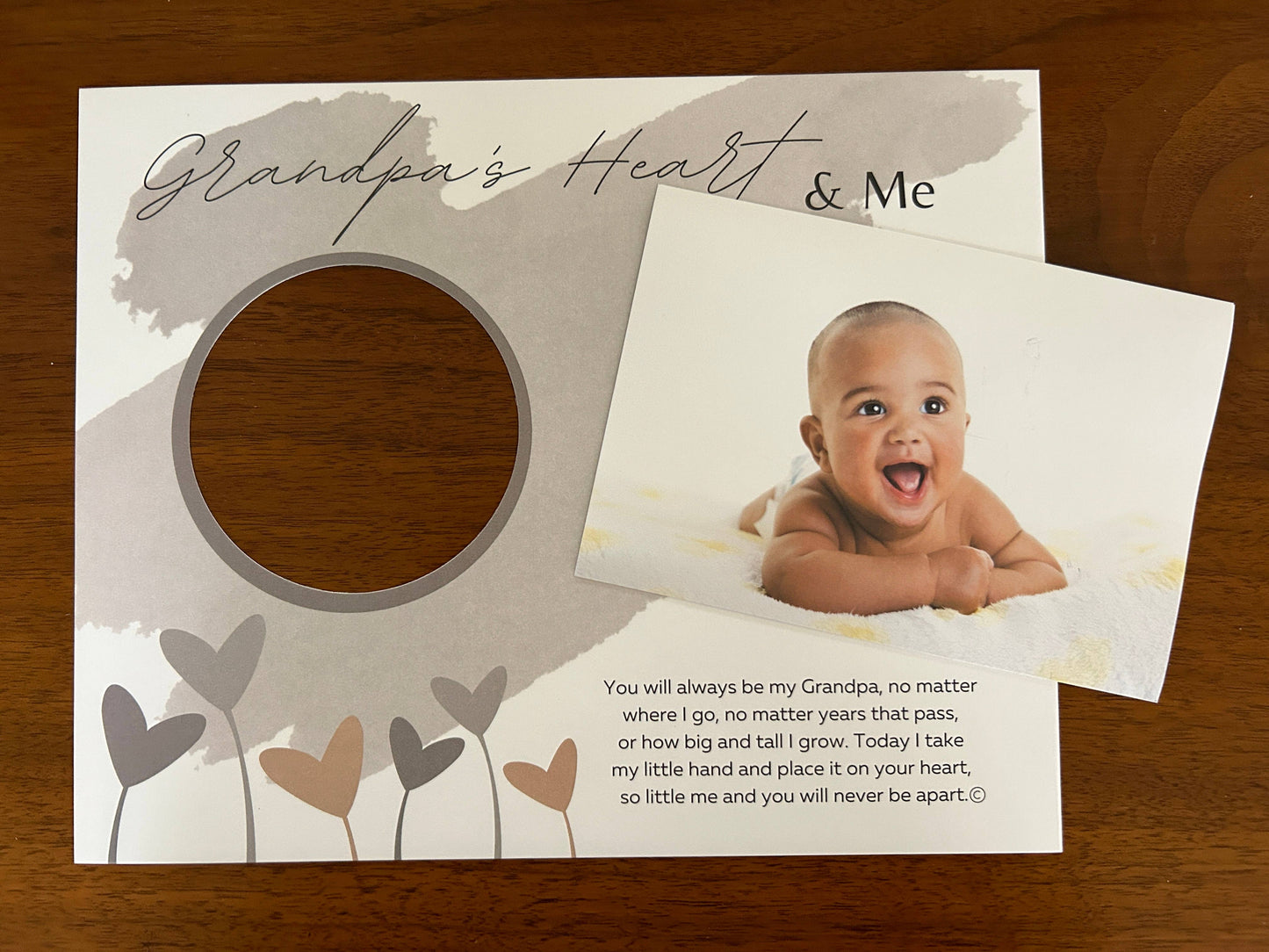 Grandpa Handprint Keepsake Frame: Heart and Me 4383