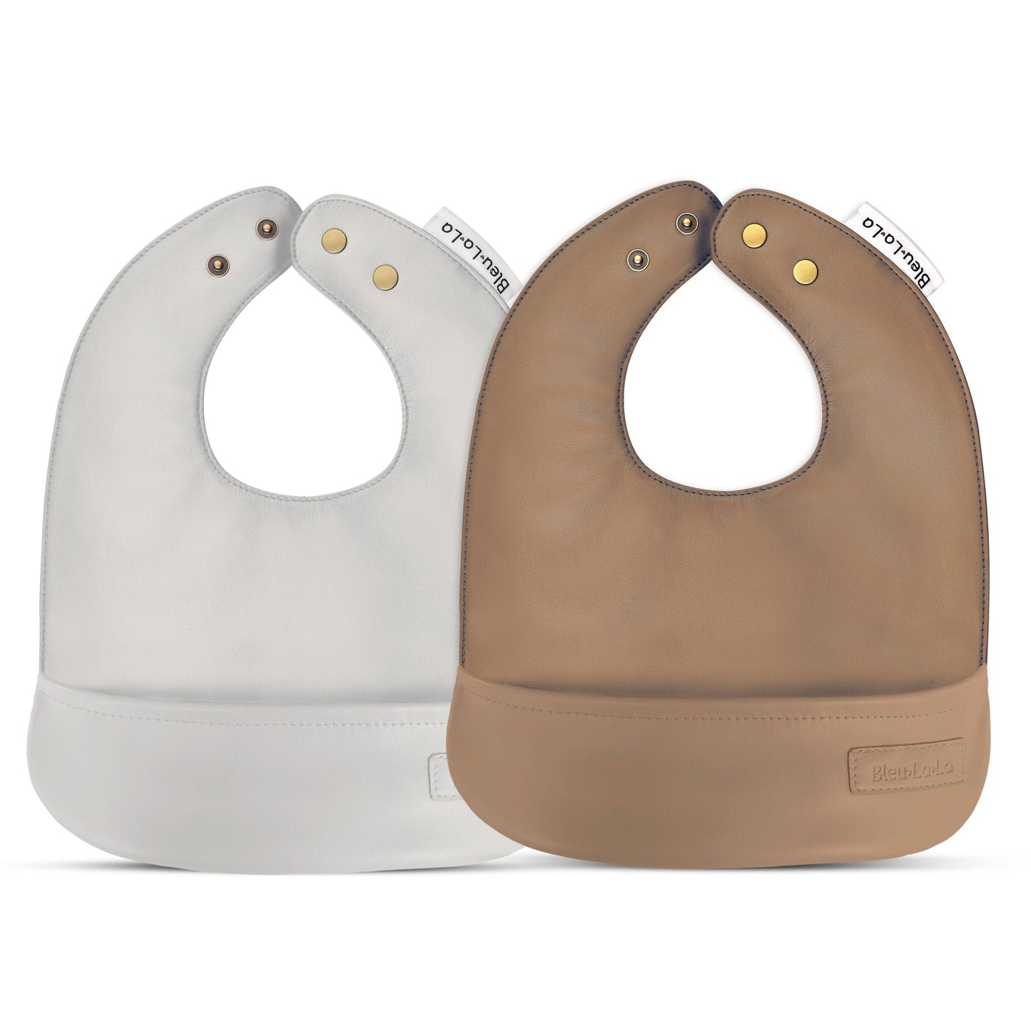 Bleu La La - Classic -Vegan leather bib 0-12 months