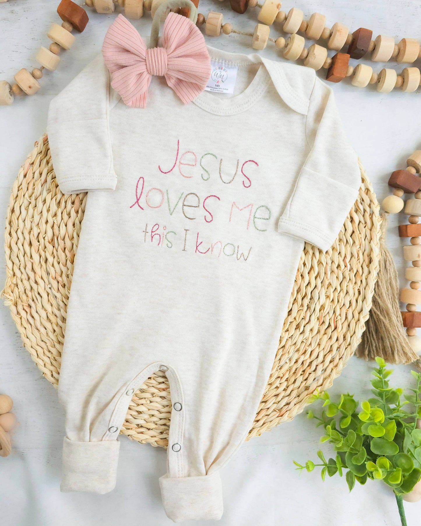Wonderfully Made - Baby Romper | Baby Girl Outfit - Jesus Loves Me