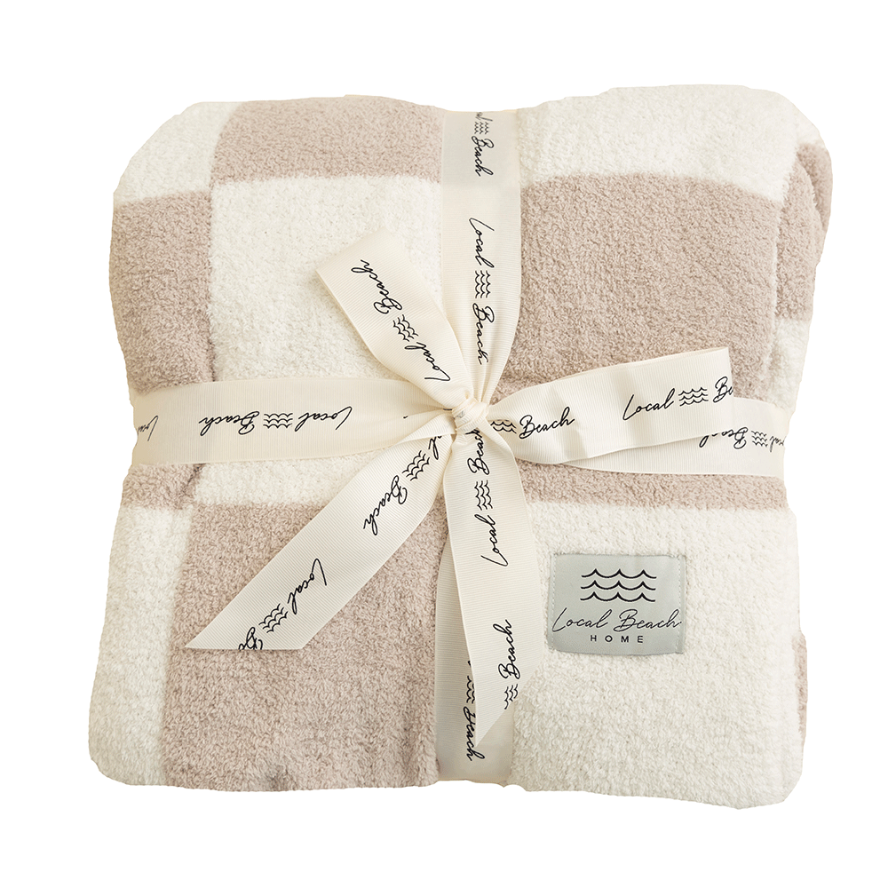 Local Beach - Checker Luxe Home Blanket