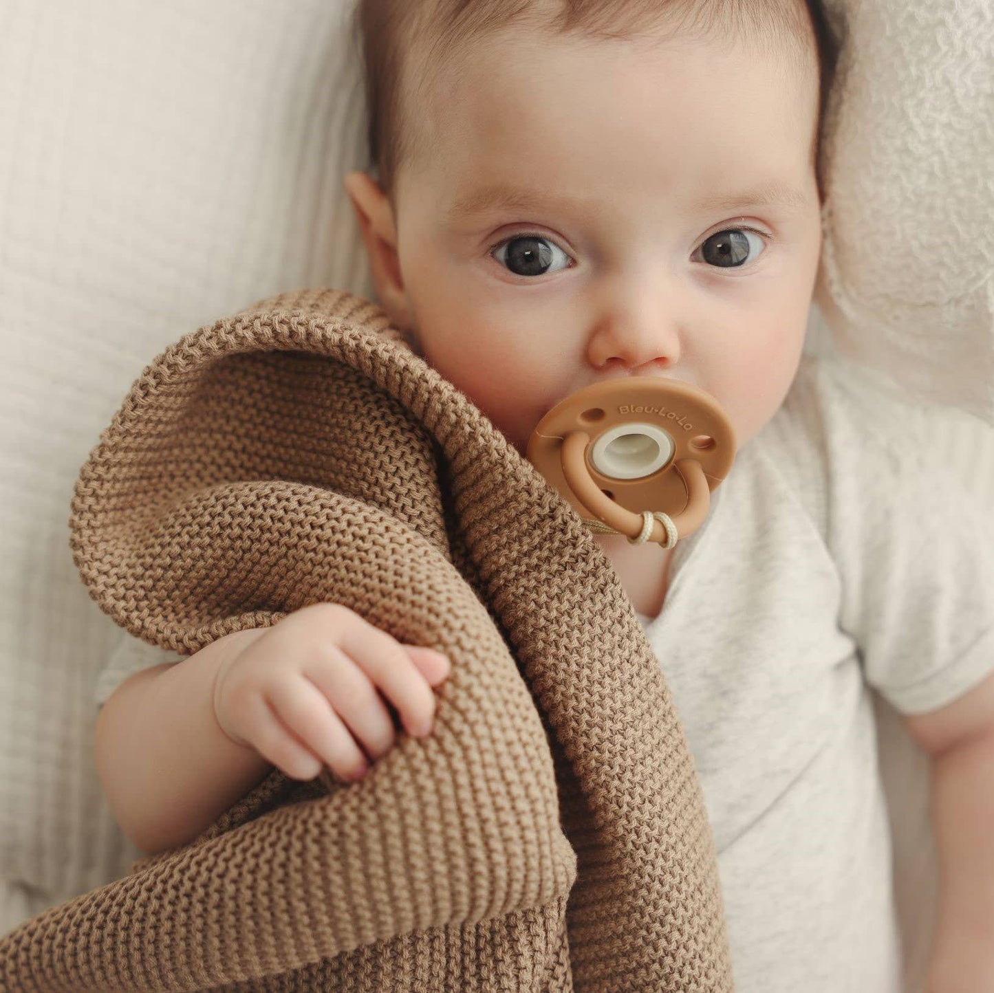 Bleu La La - 100% Organic Luxury Cotton Swaddle Receiving Baby Blanket