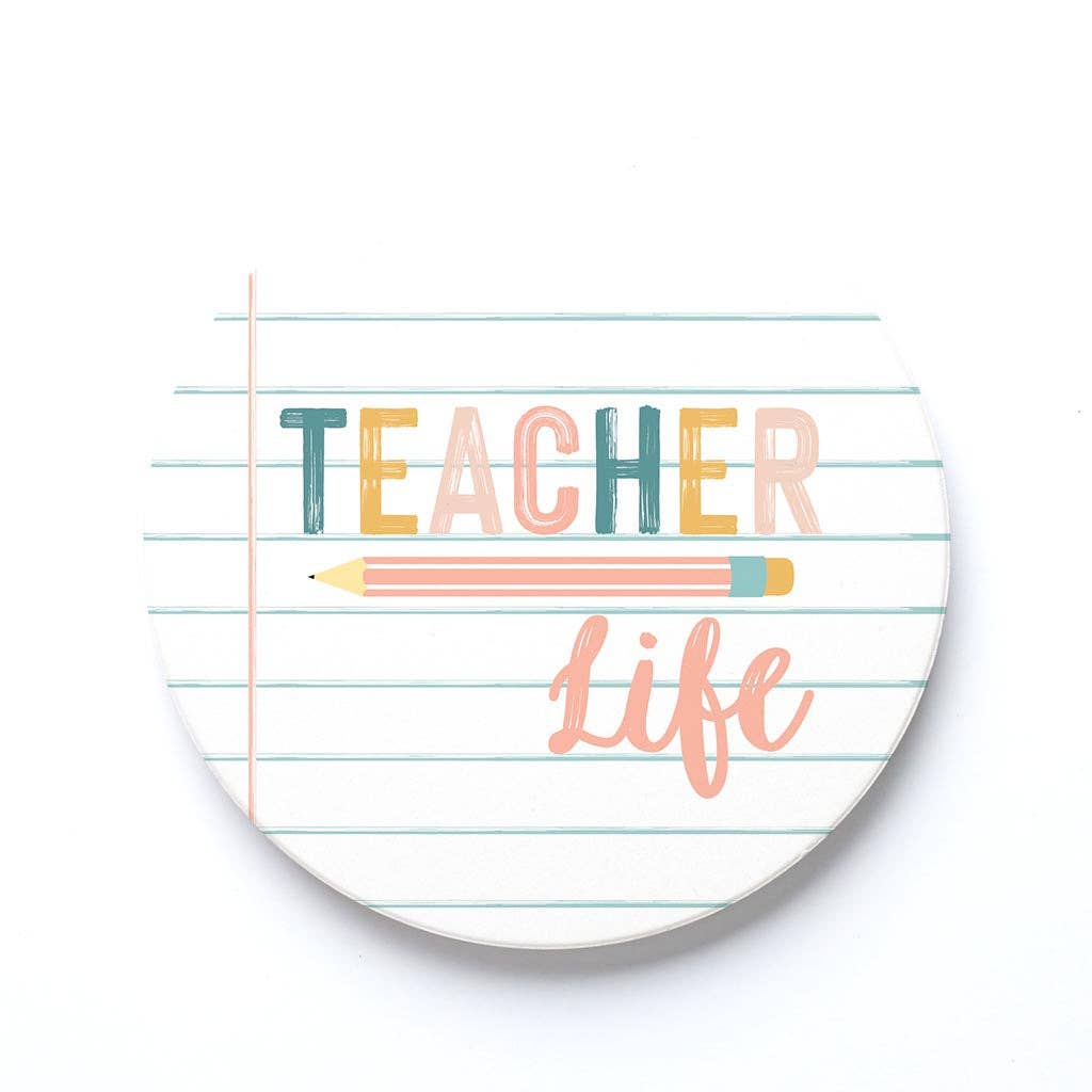 Clairmont & Co - Teacher Life, Ceramic Coaster, Classroom Decor, Teacher Gift