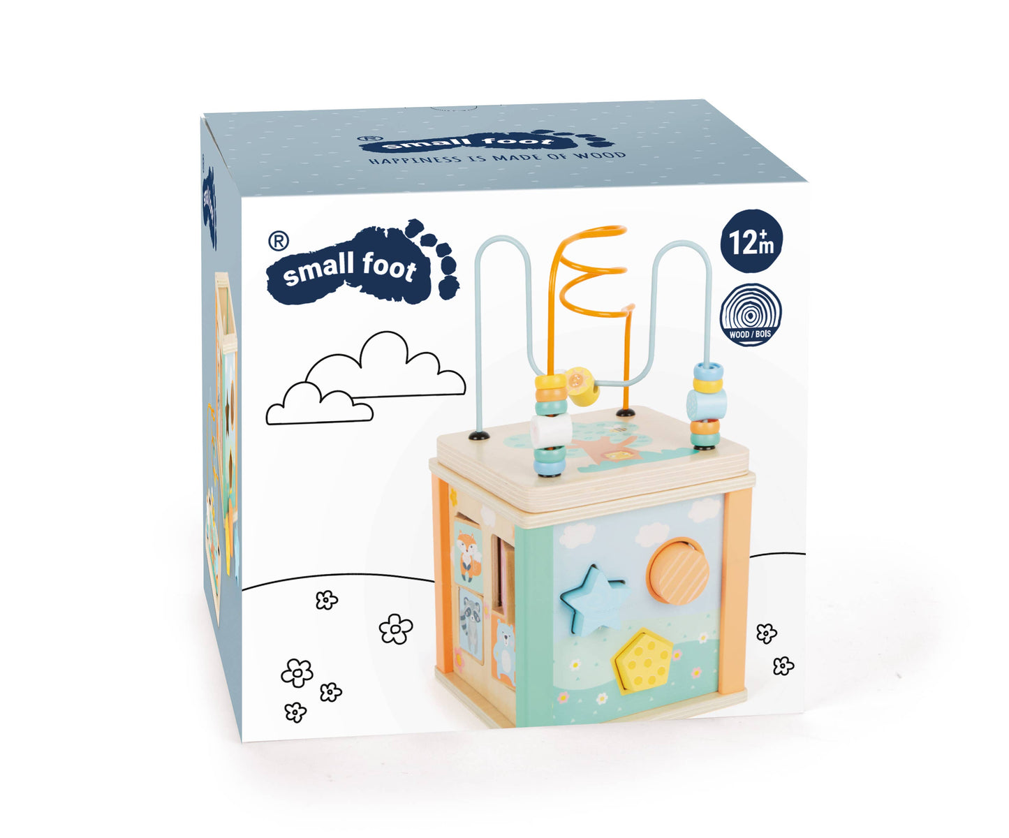 Hauck Toys - Small Foot Wooden Toys Pastel Motor Skills 5-in-1 Activity C