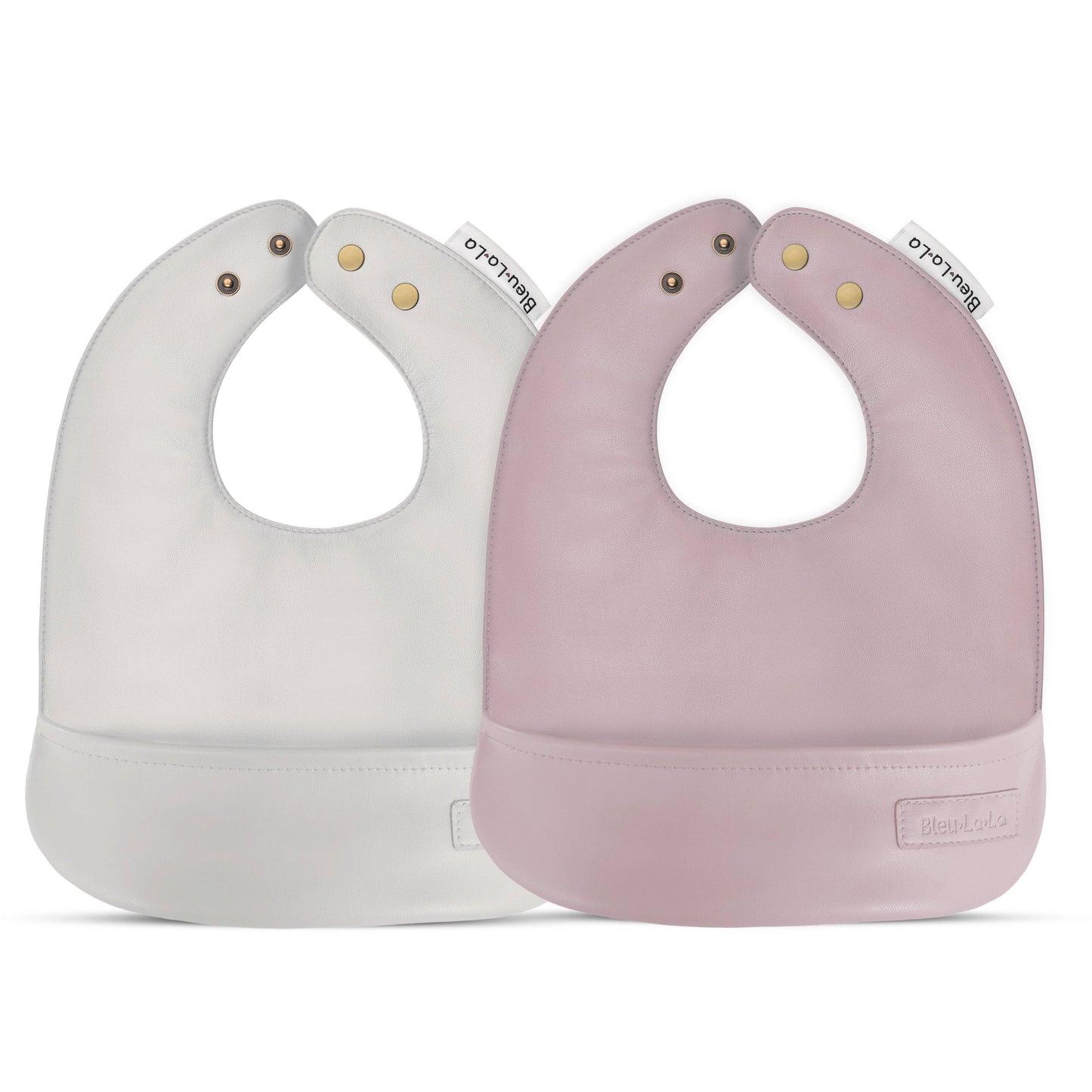Bleu La La - Classic -Vegan leather bib 0-12 months